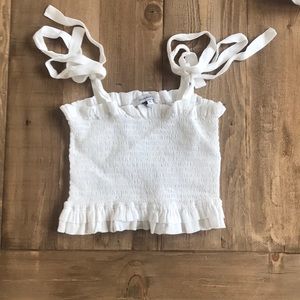 Oliviaceous white tank top